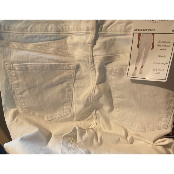 NINE WEST NWT Gramercy Cropped Bright White Jeans Size 16 New With Tags - Picture 8 of 10